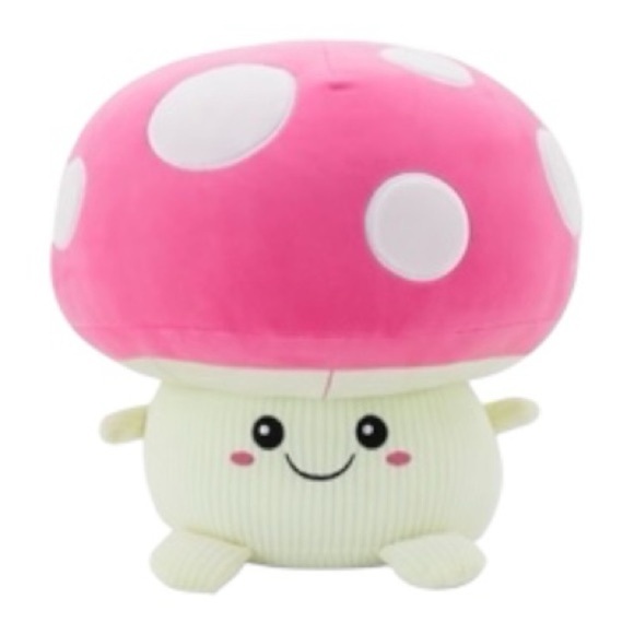NEW Smoochy Pals Mushroom/Toad Pink Soft Plushy Plush 13” Large - Picture 2 of 4